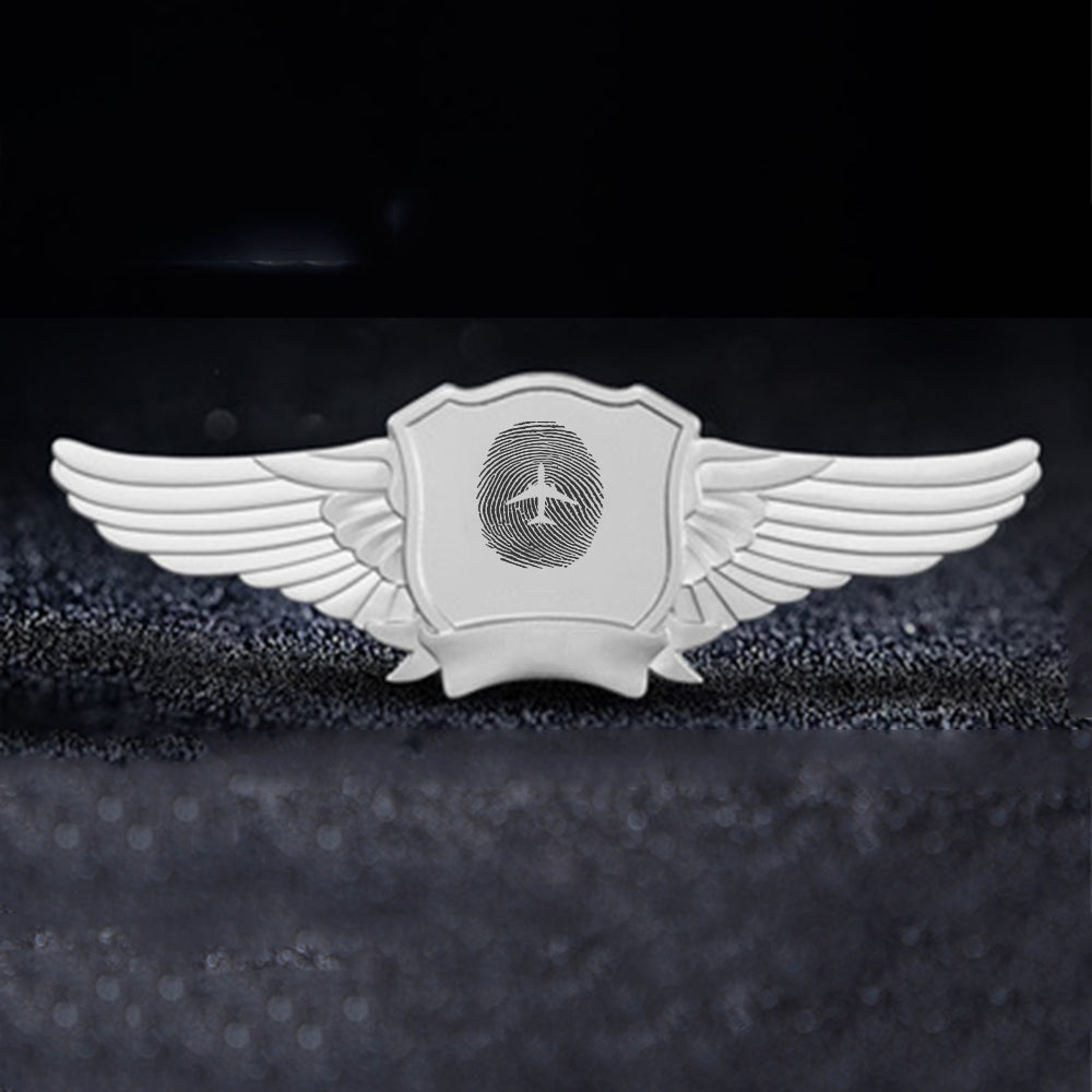 Aviation Finger Print Designed Badges