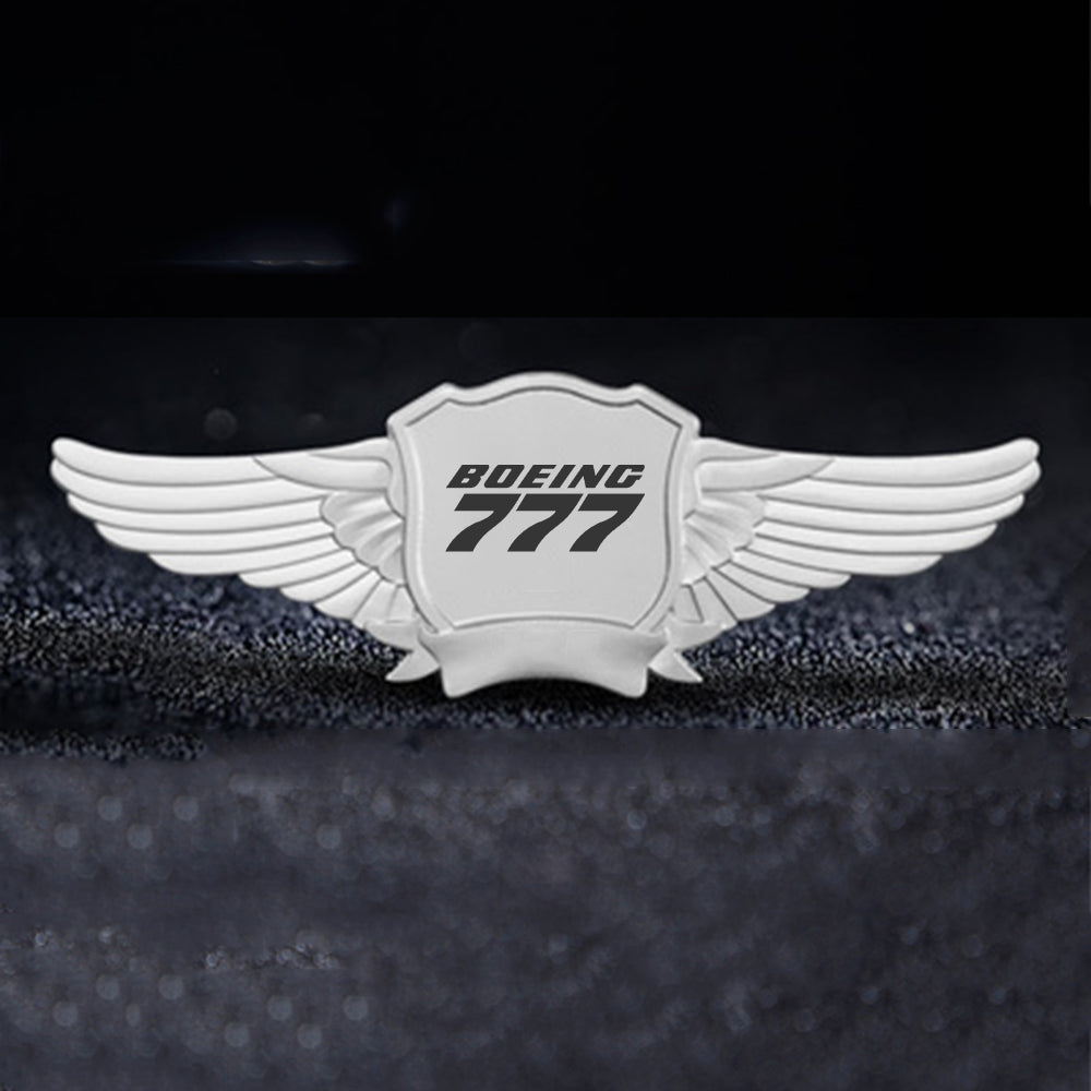 Boeing 777 & Text Designed Badges