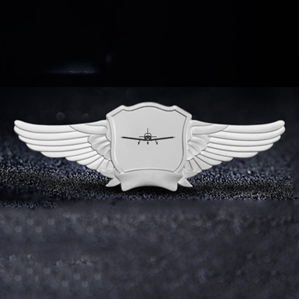 Piper PA28 Silhouette Plane Designed Badges