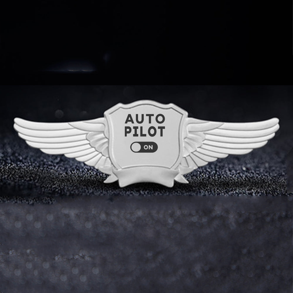 Auto Pilot ON Designed Badges