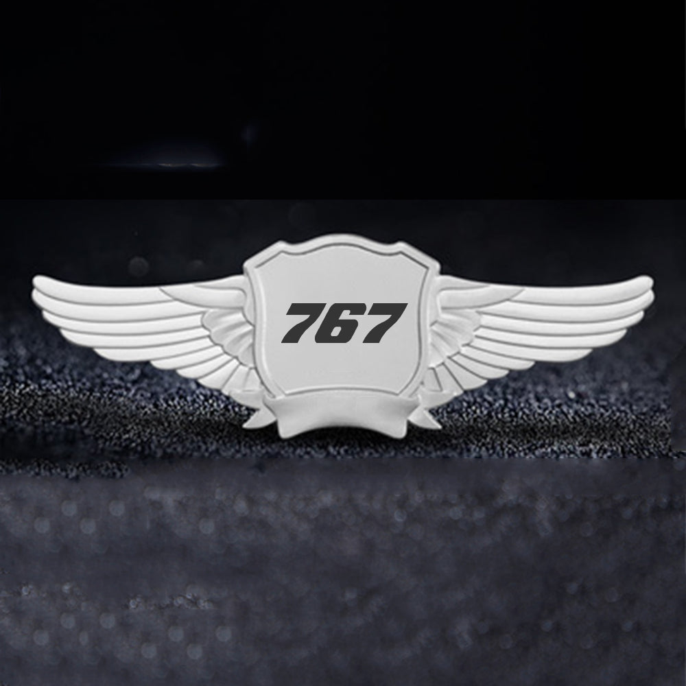 767 Flat Text Designed Badges
