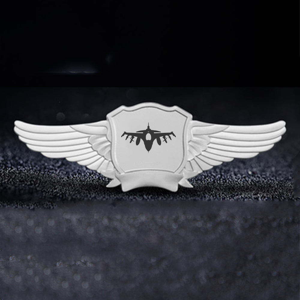 Fighting Falcon F16 Silhouette Designed Badges