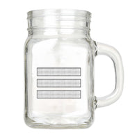 Thumbnail for Silver Pilot Epaulettes (3 Lines) Designed Cocktail Glasses