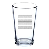 Thumbnail for Silver Pilot Epaulettes (4 Lines) Designed Beer & Water Glasses