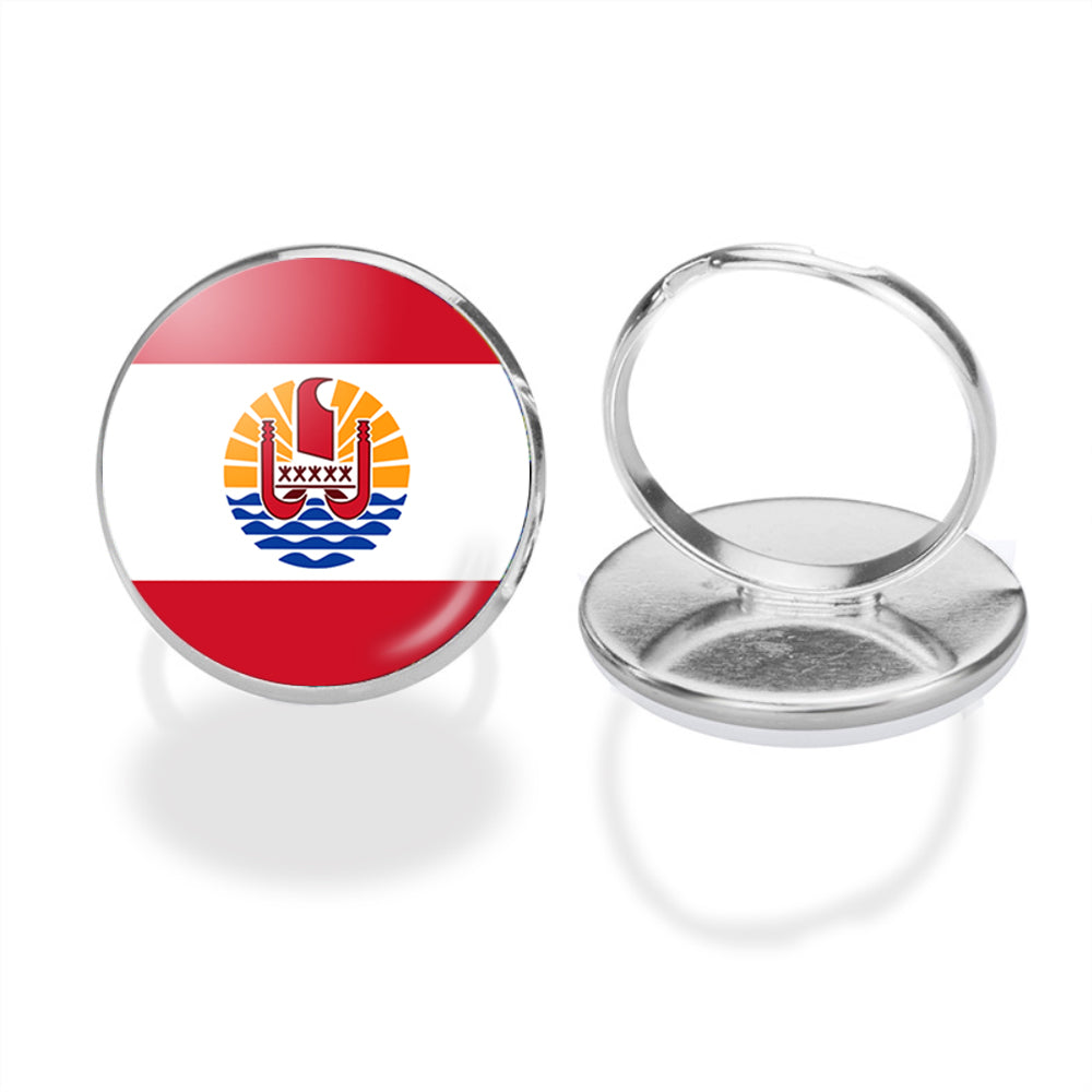 French Polynesia Flag Designed Rings