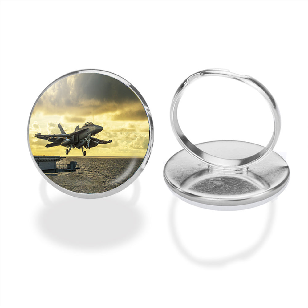 Departing Jet Aircraft Designed Rings