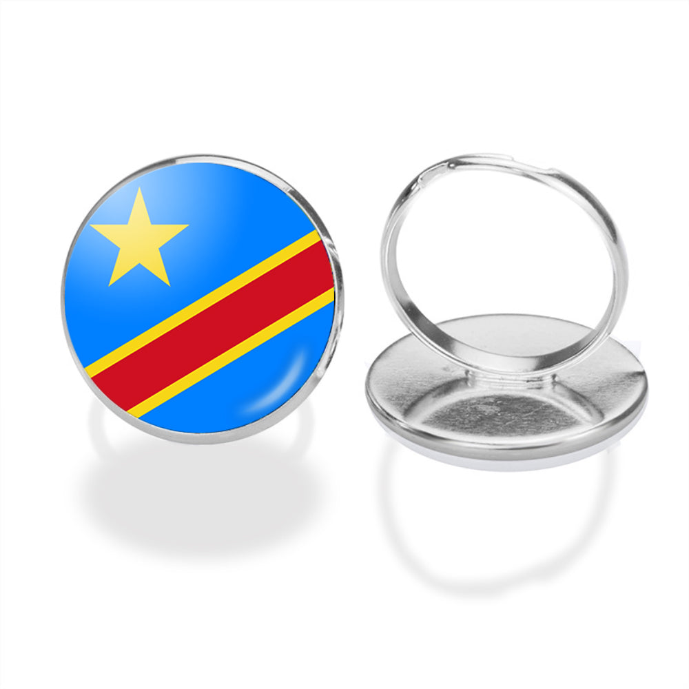 Democratic Republic of congo Flag Designed Rings