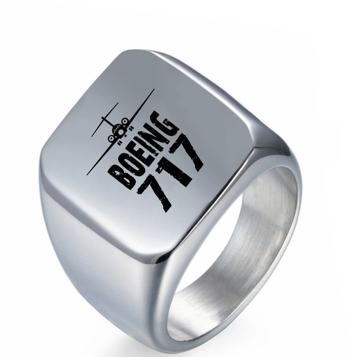 Boeing 717 & Plane Designed Men Rings