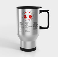 Thumbnail for Aviation Alphabet 3 Designed Travel Mugs (With Holder)