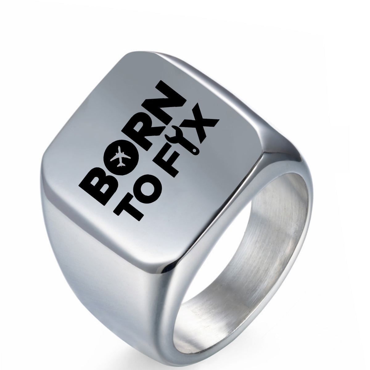 Born To Fix Airplanes Designed Designed Men Rings