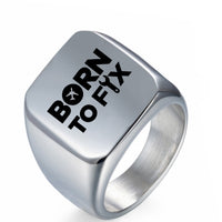 Thumbnail for Born To Fix Airplanes Designed Designed Men Rings