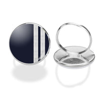 Thumbnail for Special Silver Pilot Epaulettes 2 Lines Designed Rings