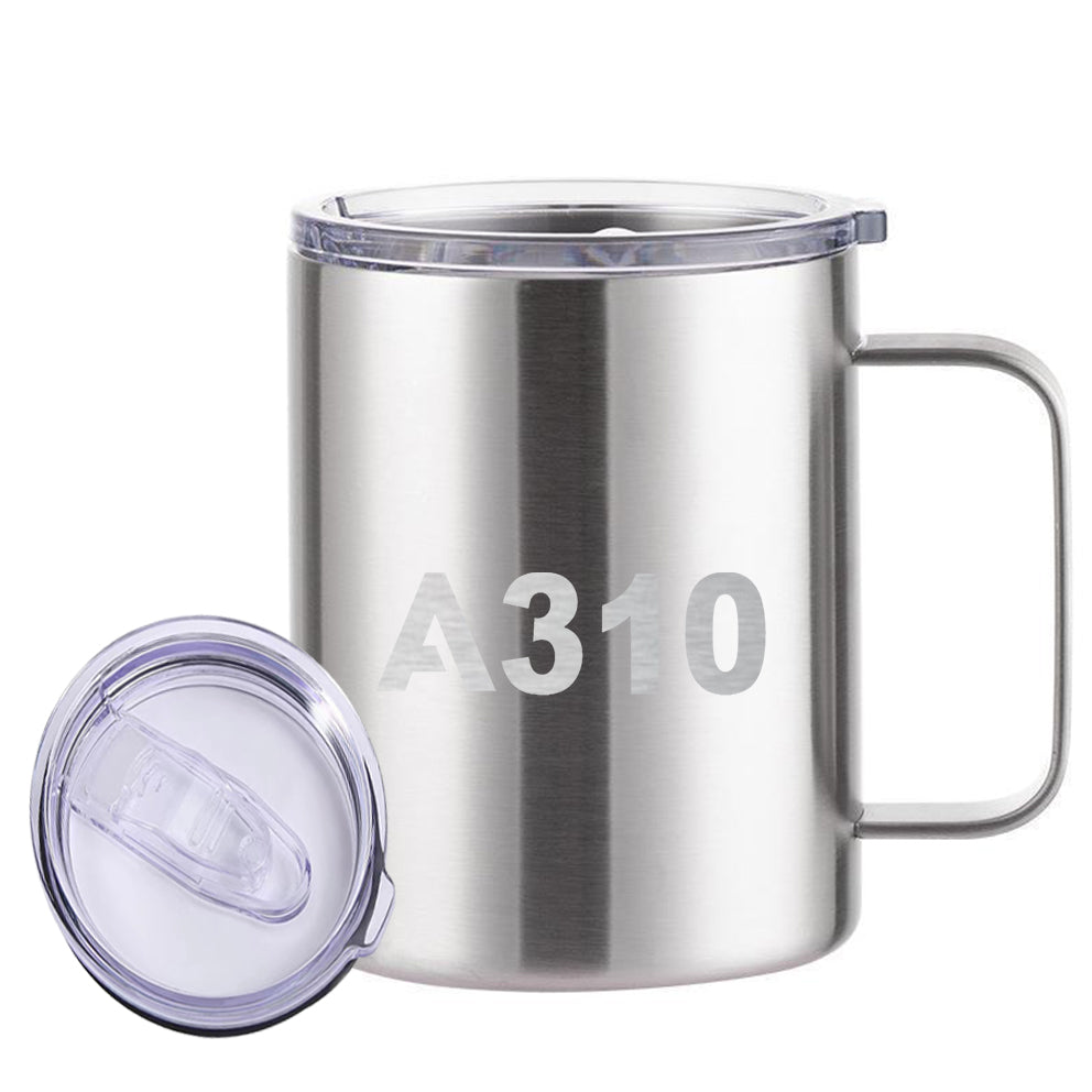 A310 Flat Text Designed Stainless Steel Laser Engraved Mugs