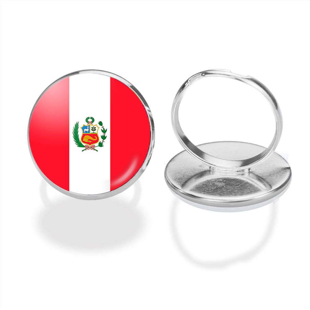 Peru Flag Designed Rings