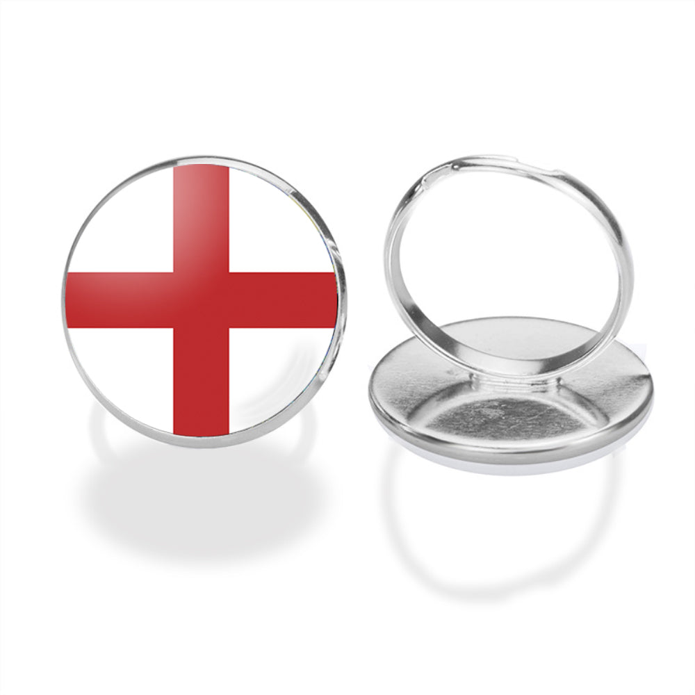England Flag Designed Rings