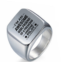 Thumbnail for I am an Awesome Girlfriend Designed Men Rings