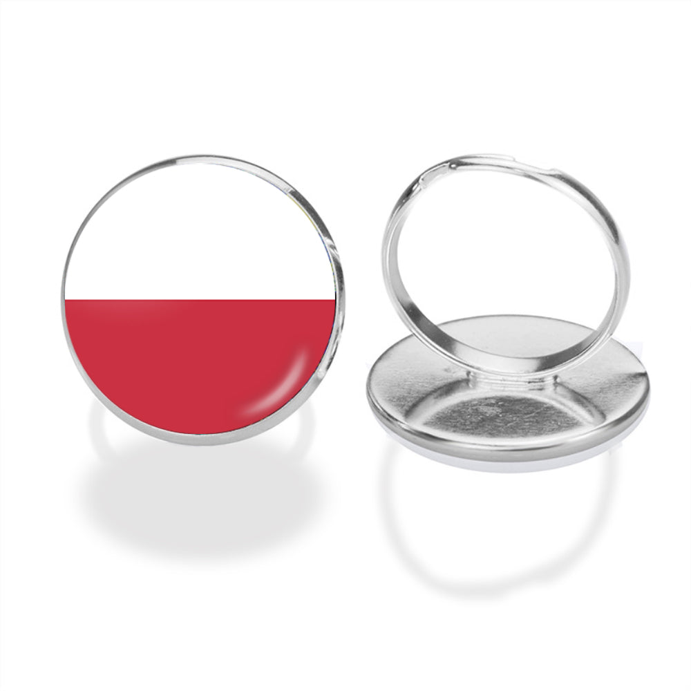 Poland Flag Designed Rings