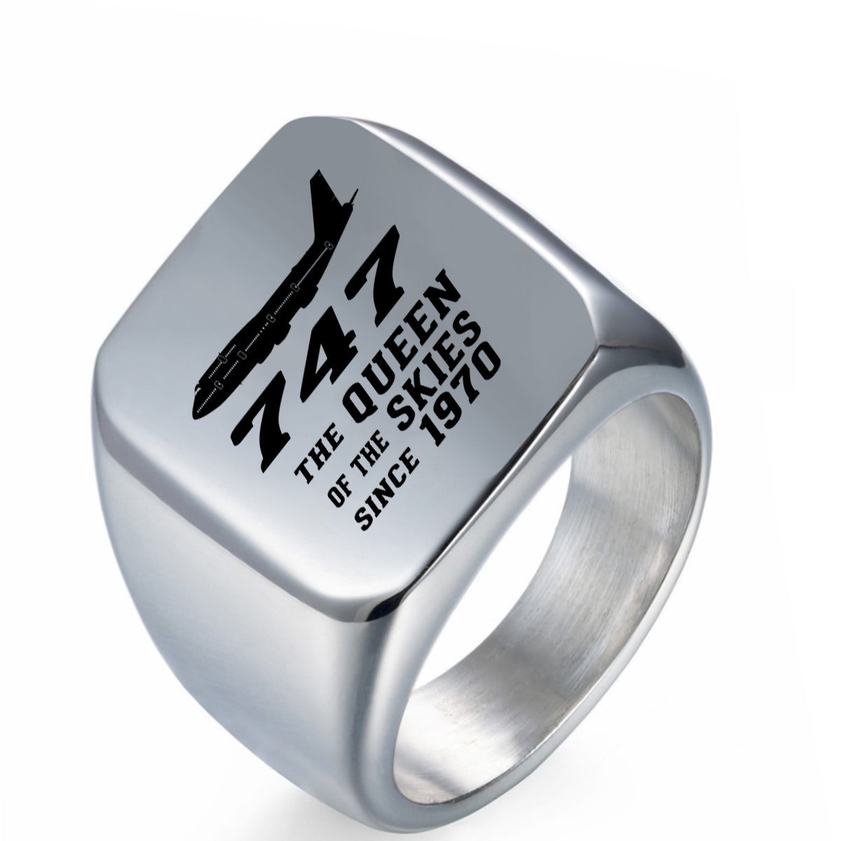 Boeing 747 - Queen of the Skies (2) Designed Men Rings