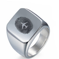 Thumbnail for Aviation Finger Print Designed Men Rings