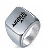Airbus A330 & Text Designed Men Rings