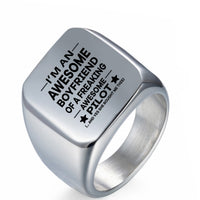 Thumbnail for I am an Awesome Boyfriend Designed Men Rings
