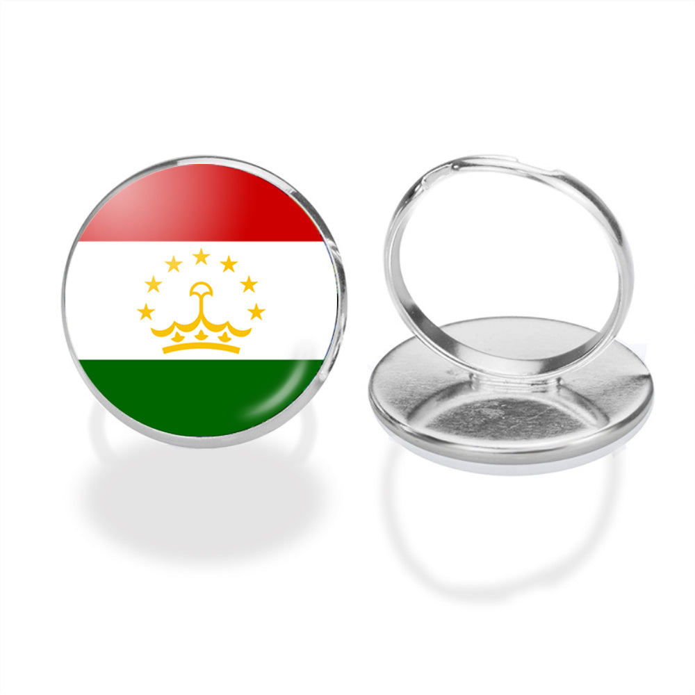 Tajikistan Flag Designed Rings