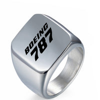 Thumbnail for Boeing 787 & Text Designed Men Rings