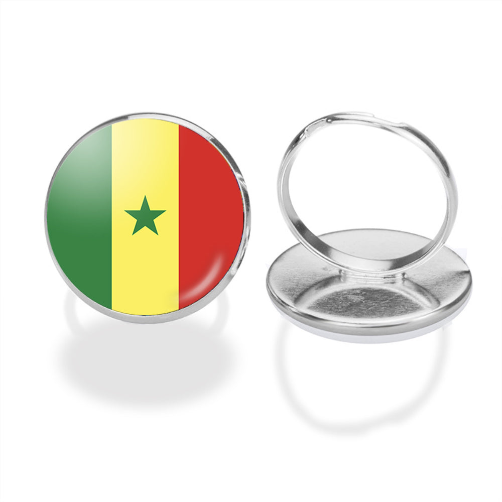 Senegal Flag Designed Rings