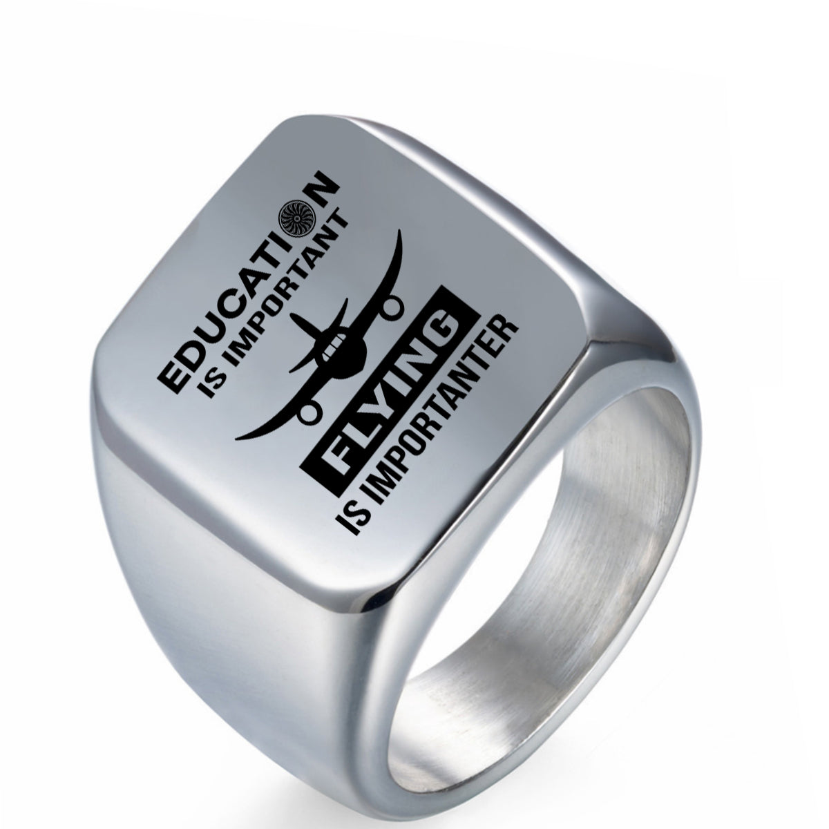 Flying is Importanter Designed Men Rings