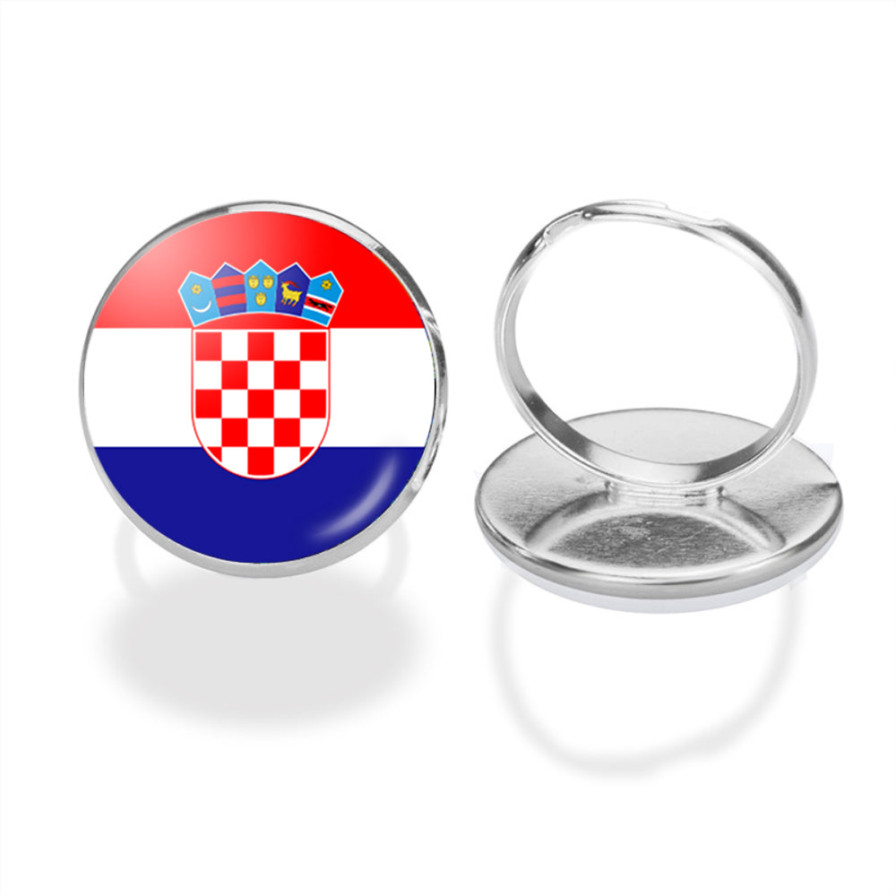 Croatian Flag Designed Rings