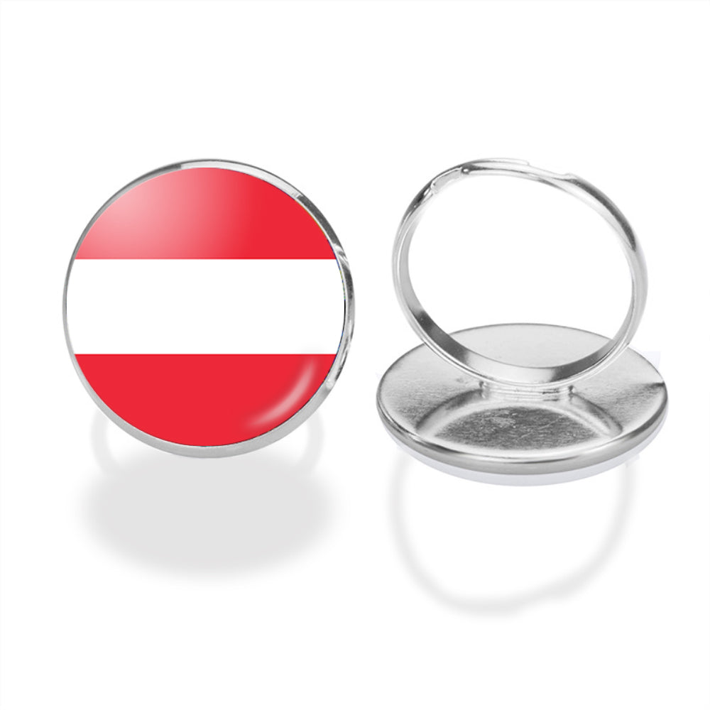 Austria Flag Designed Rings