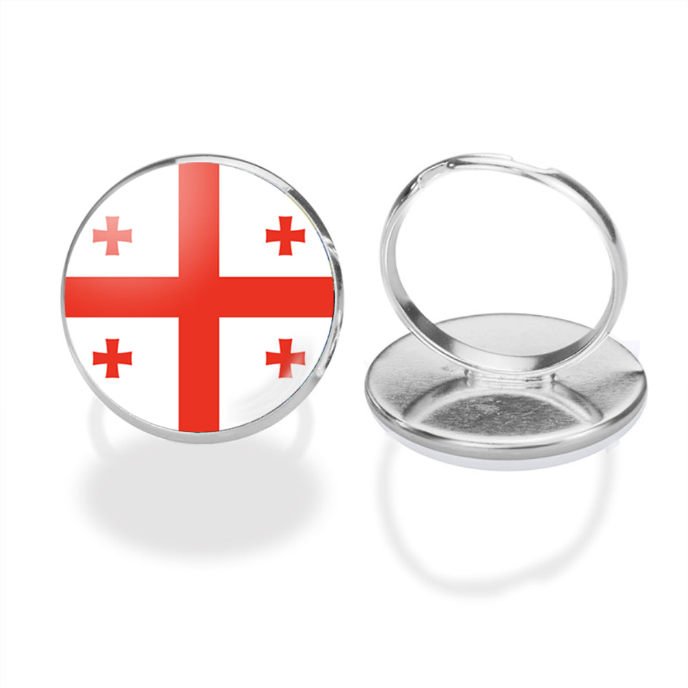 Georgia Flag Designed Rings