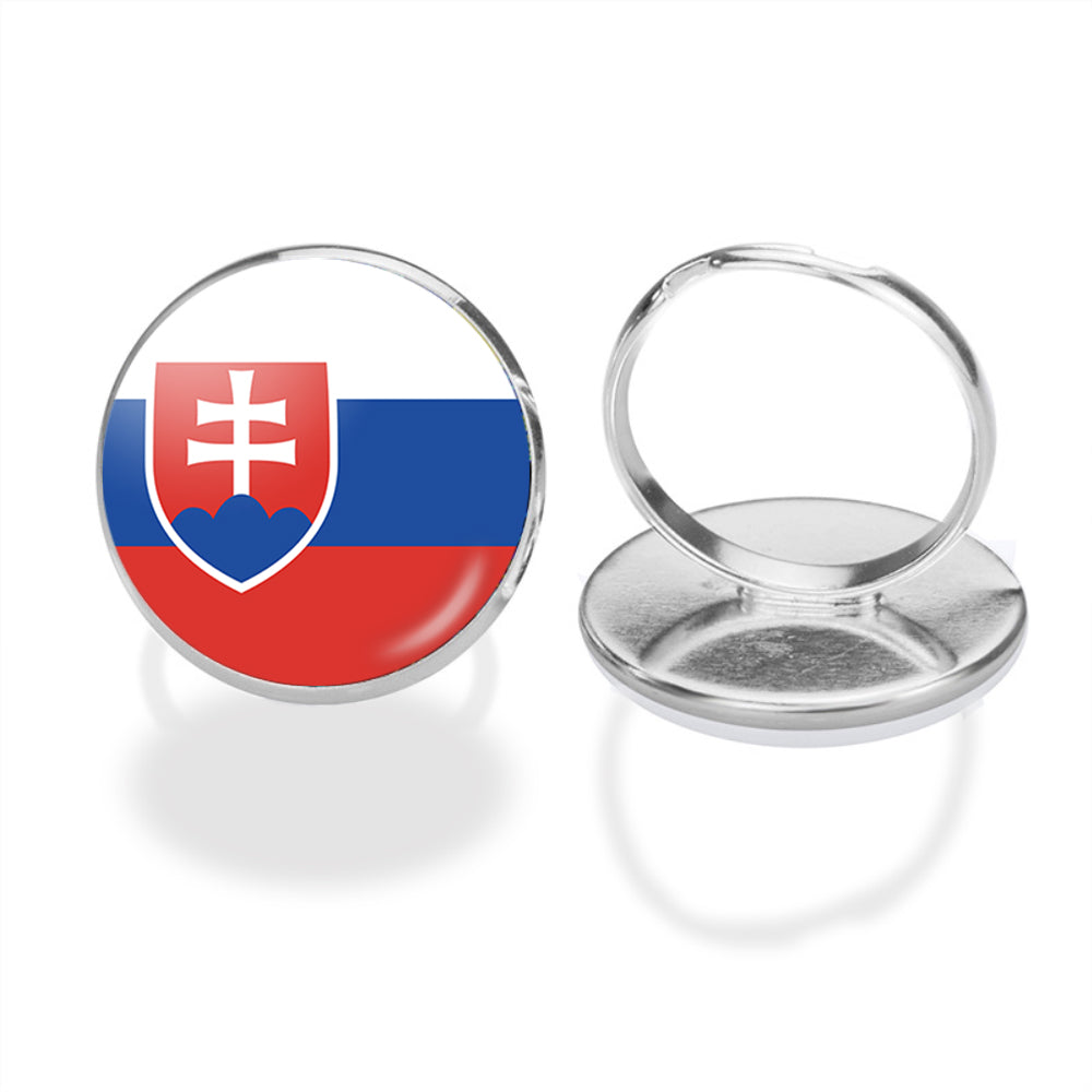 Slovakia Flag Designed Rings