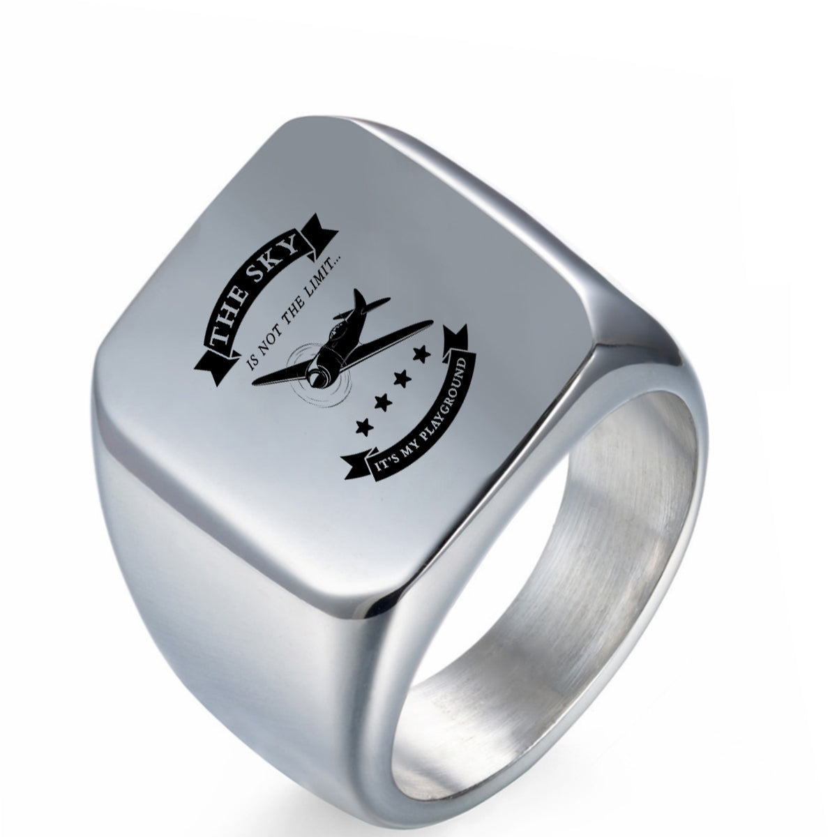 The Sky is not the limit, It's my playground Designed Men Rings