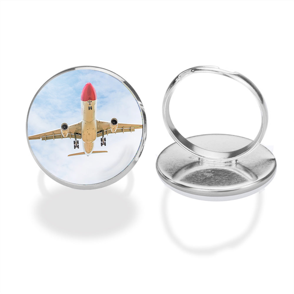 Beautiful Airbus A330 on Approach copy Designed Rings