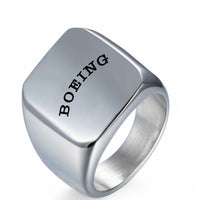 Thumbnail for Special BOEING Text Designed Men Rings