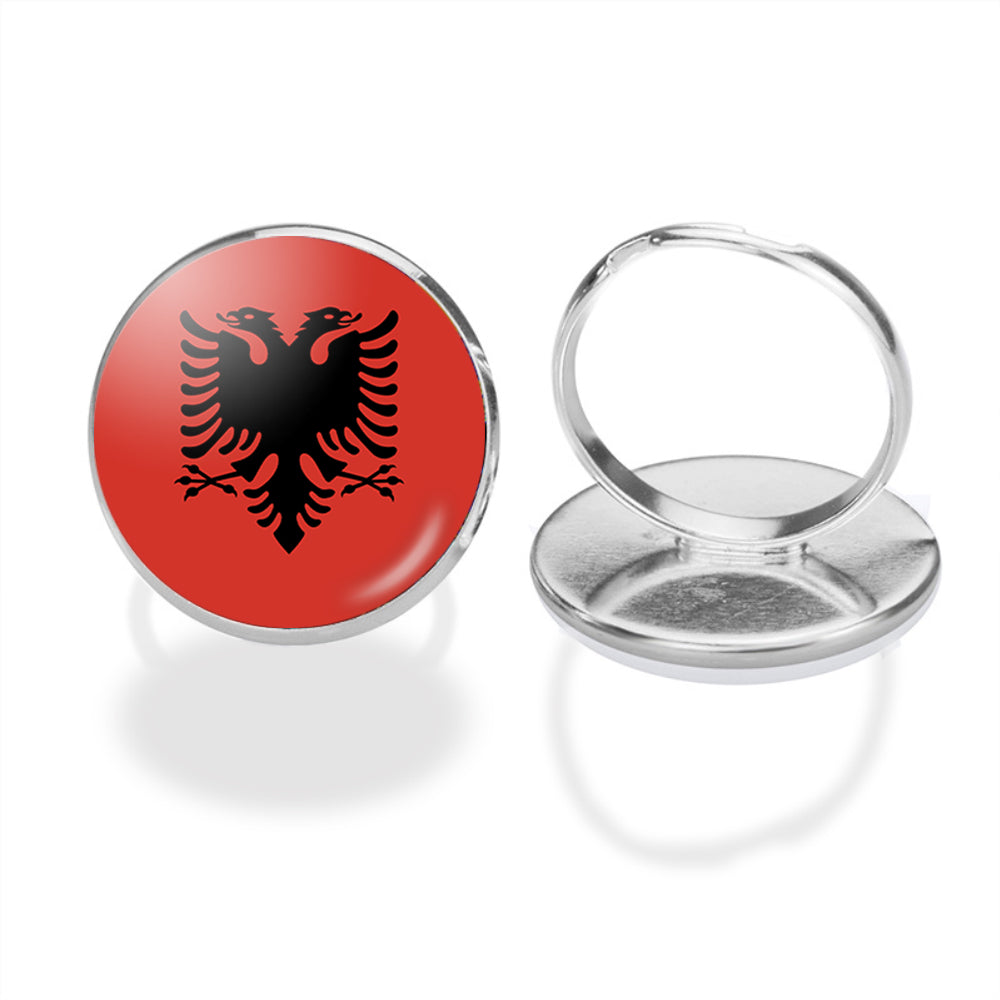 Albania Flag Designed Rings