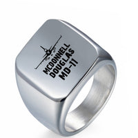 Thumbnail for McDonnell Douglas MD-11 & Plane Designed Men Rings