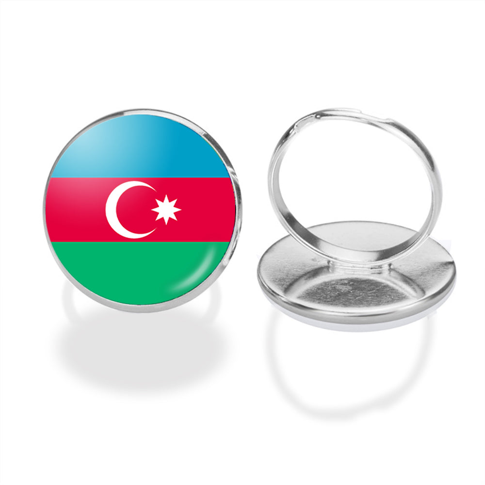 Azerbaijan Flag Designed Rings