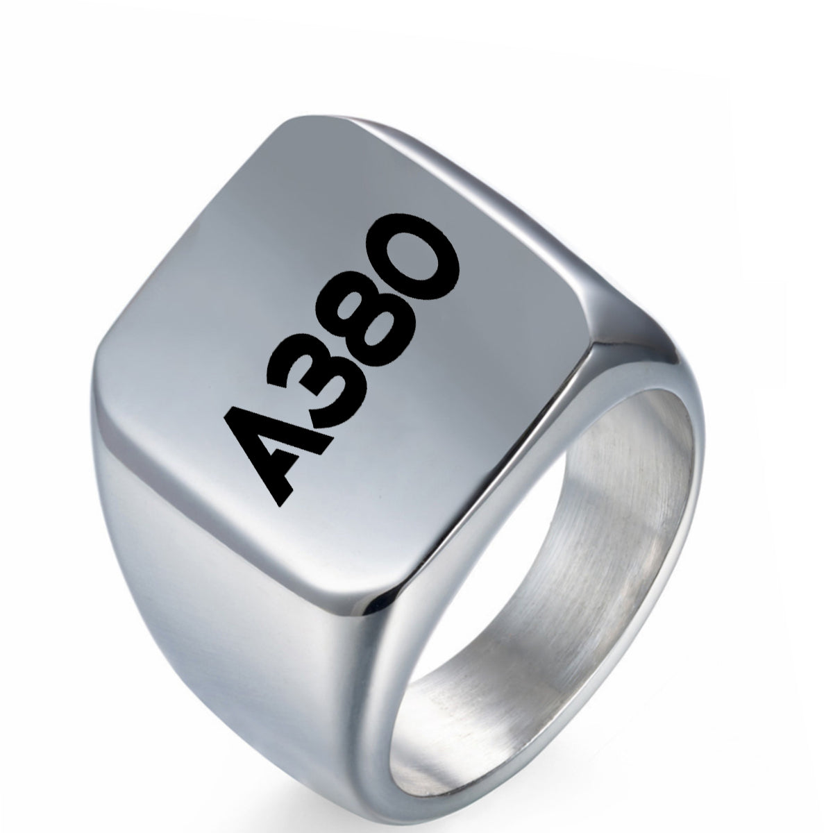 A380 Flat Text Designed Men Rings