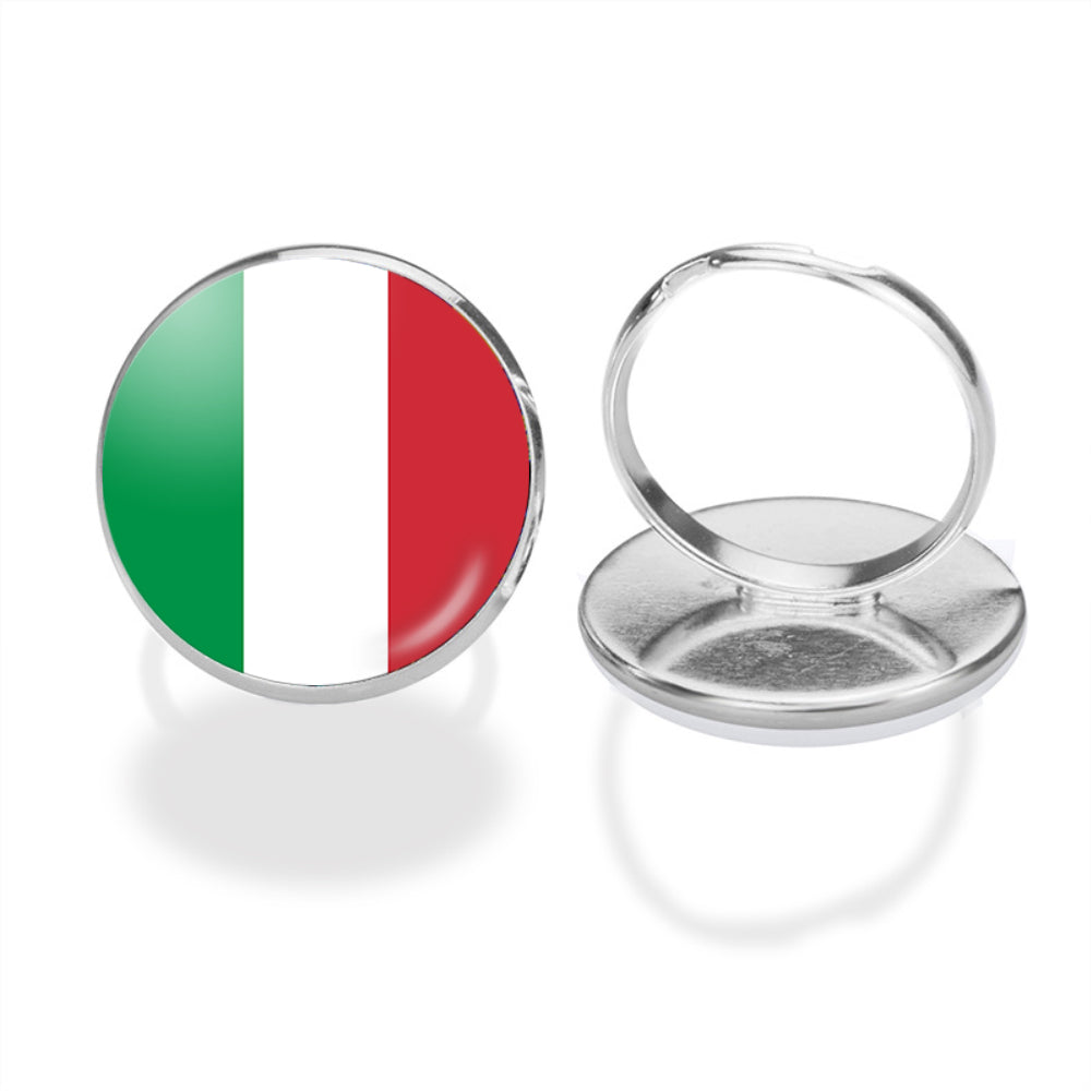 Italy Flag Designed Rings