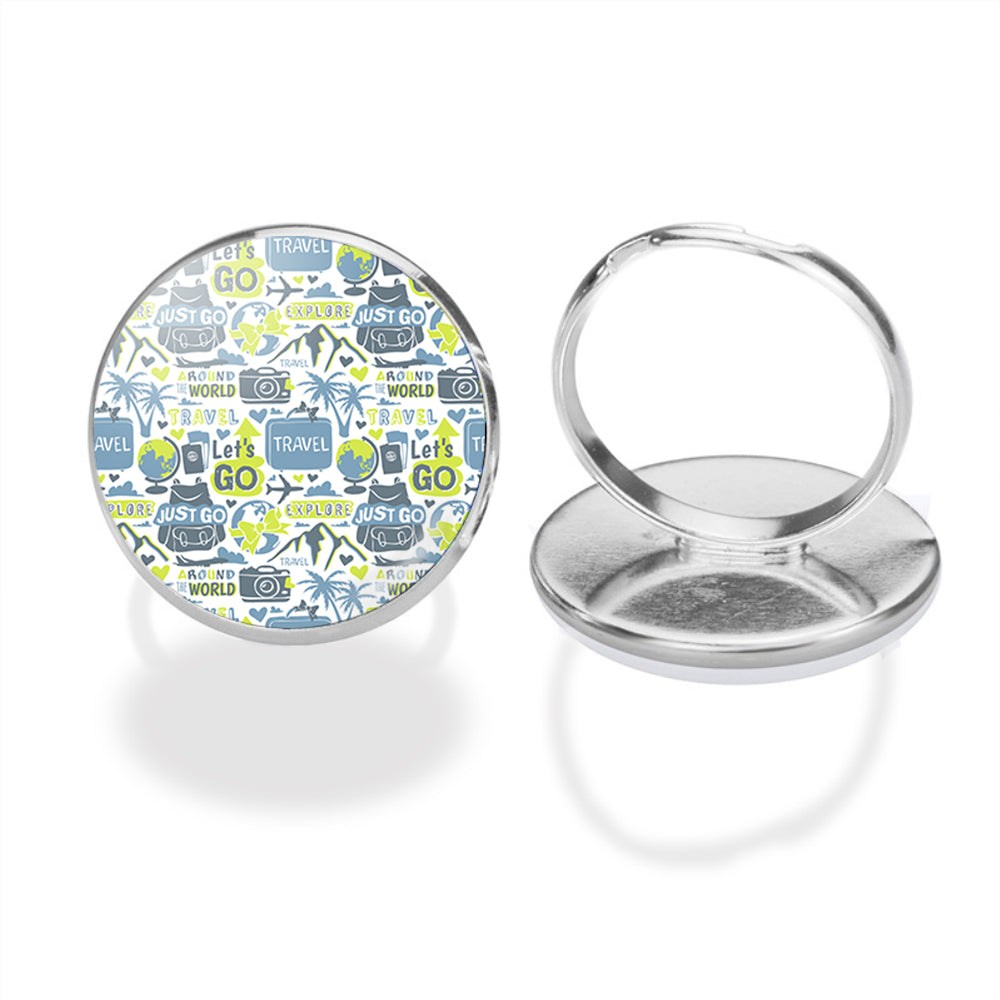 Motivational Travel Badges Designed Rings