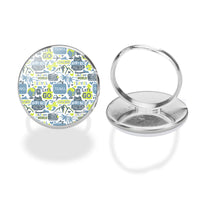 Thumbnail for Motivational Travel Badges Designed Rings