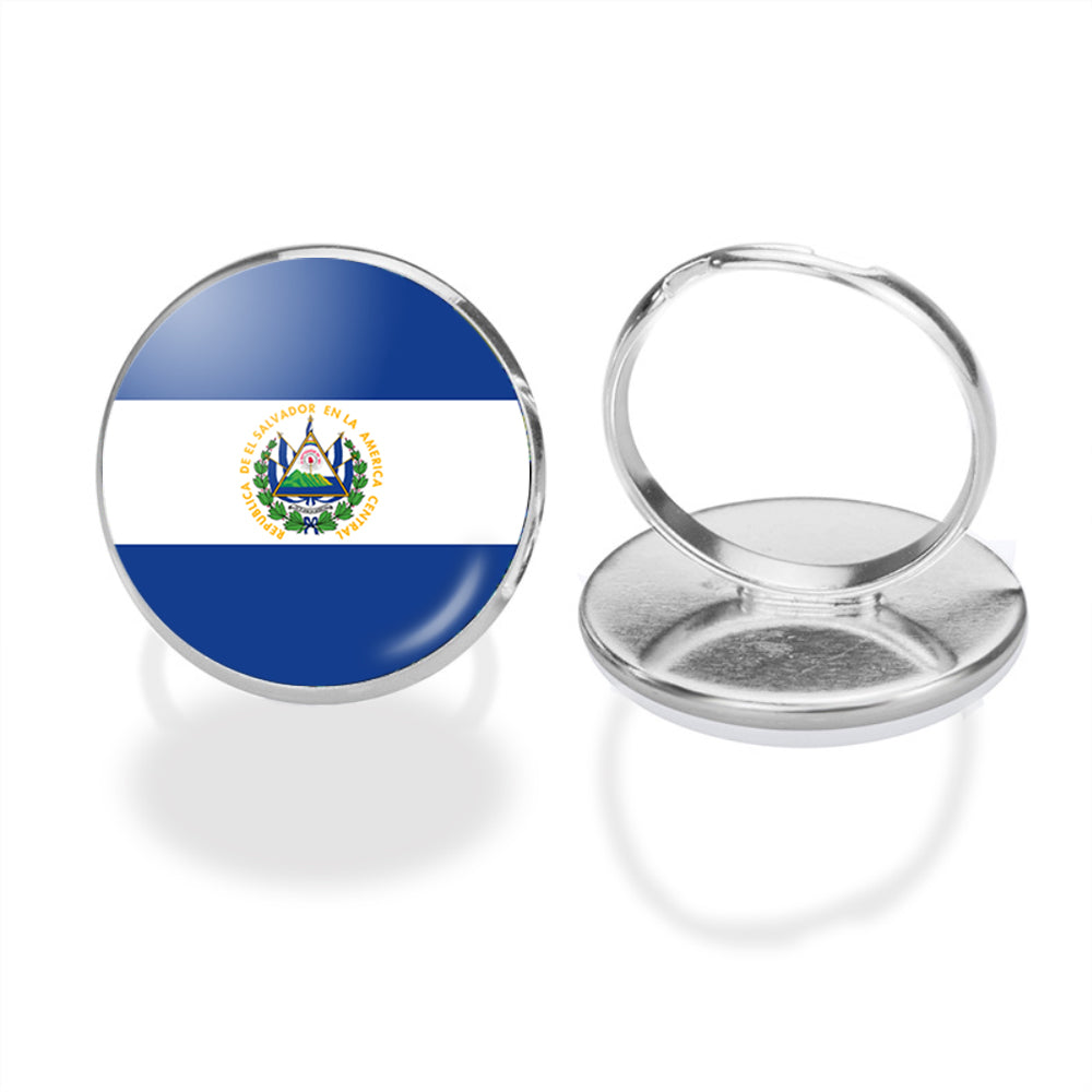 El Salvador Flag Designed Rings