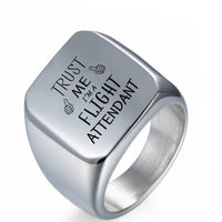 Thumbnail for Trust Me I'm a Flight Attendant Designed Men Rings