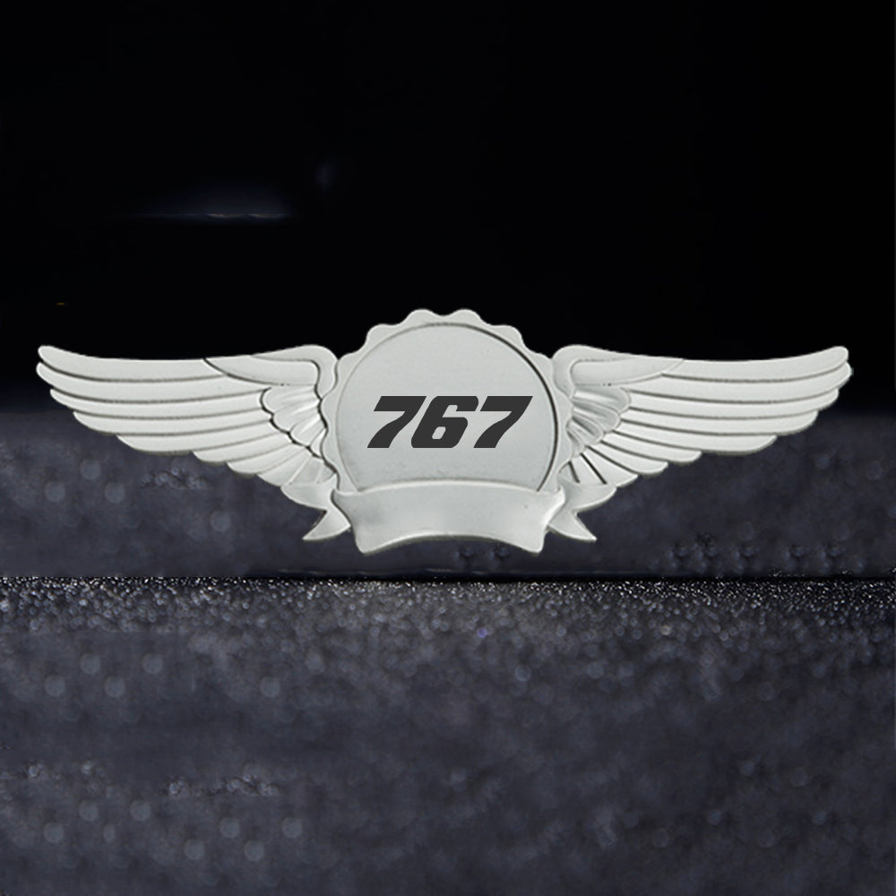 767 Flat Text Designed Badges