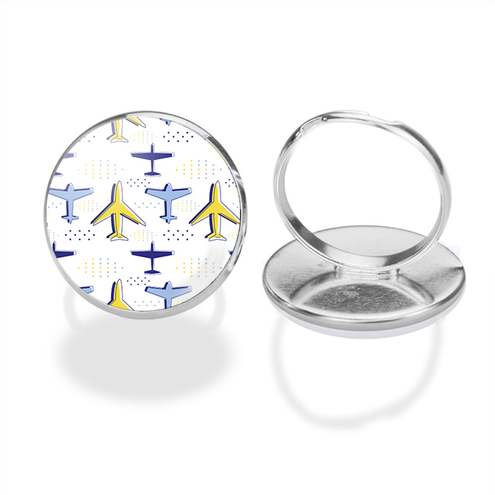 Very Colourful Airplanes Designed Rings