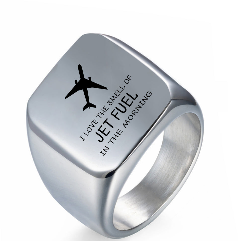 I Love The Smell Of Jet Fuel In The Morning Designed Men Rings