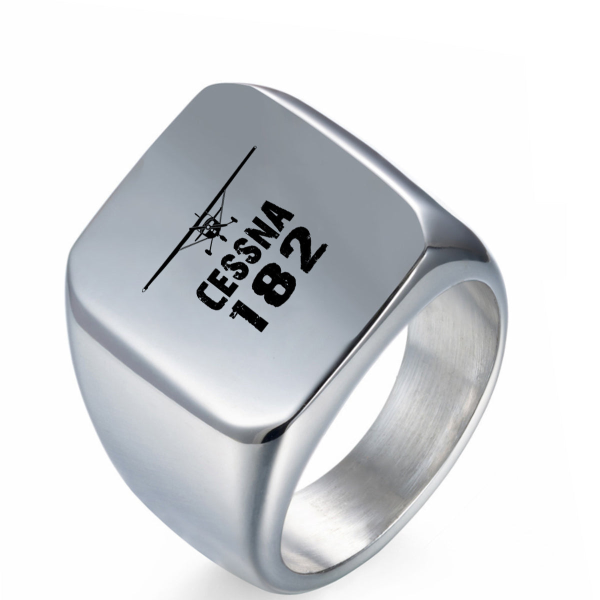 Cessna 182 & Plane Designed Men Rings