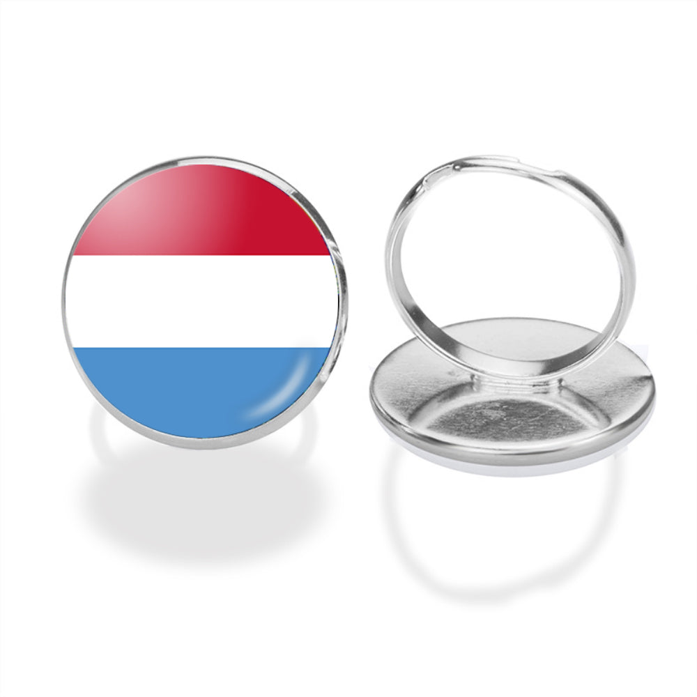 Luxembourg Flag Designed Rings